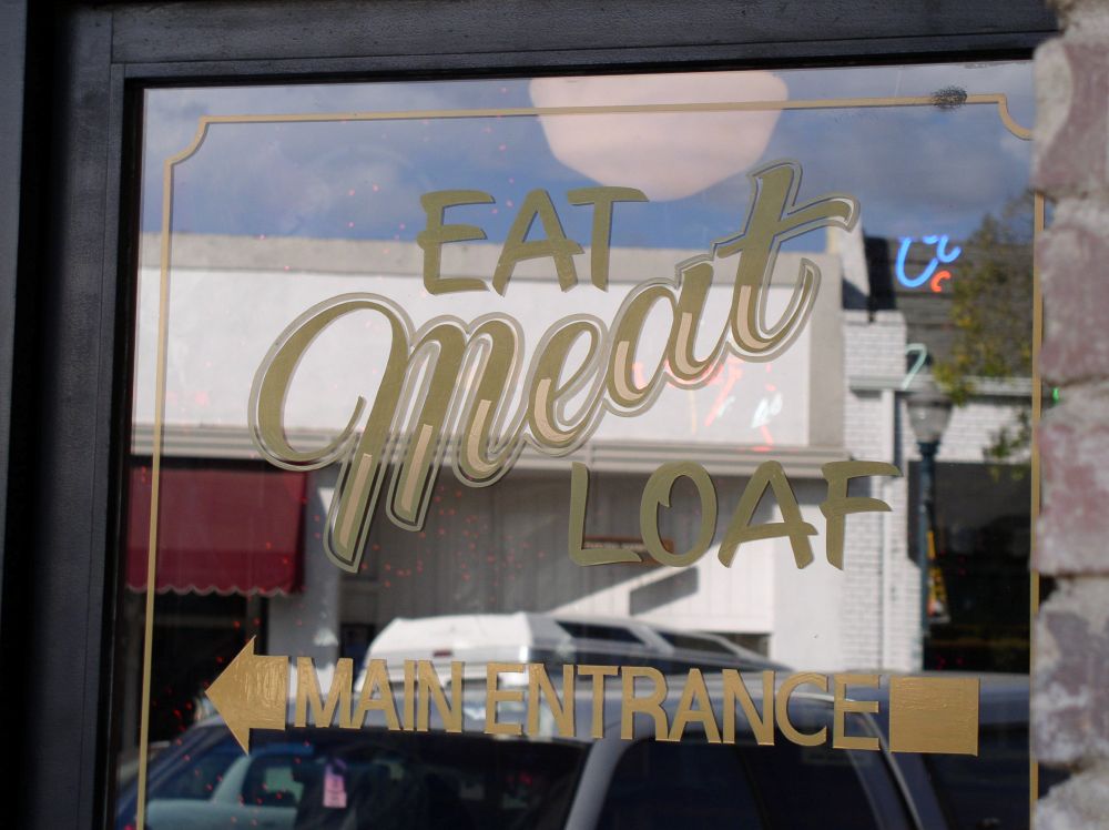 Great diner sign for meat loaf in Claremont, California
